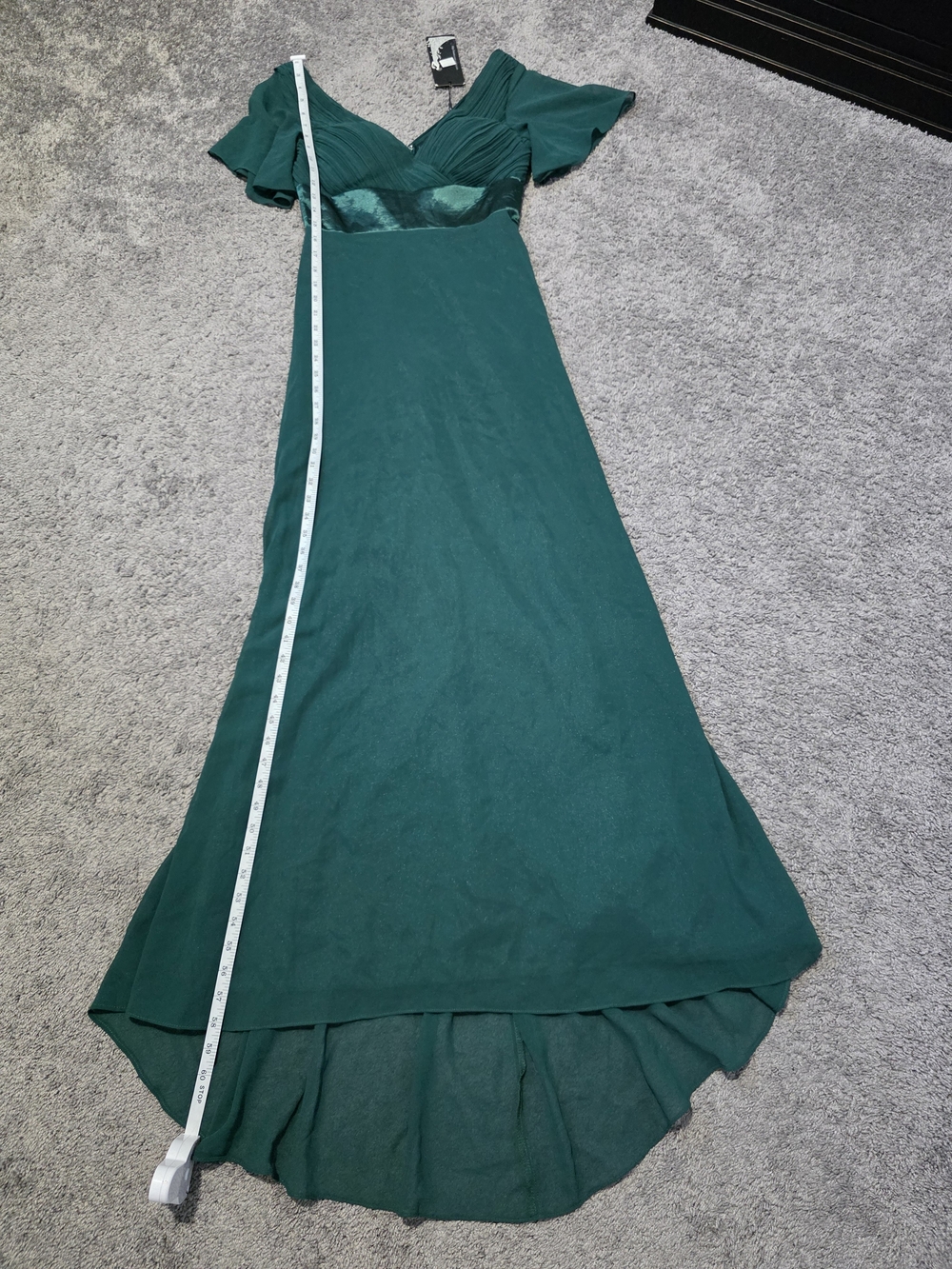 Ever Pretty Teal Green High-Low V-Neck Maxi Dress